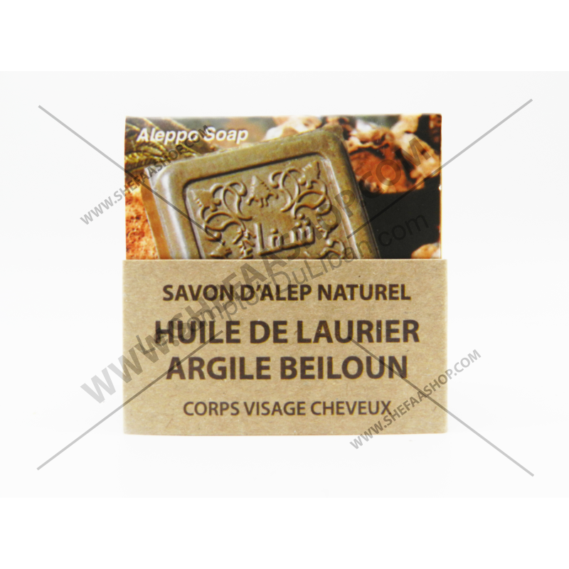 SAVON D'ALEP NATUREL À L'HUILE DE LAURIER & À L'ARGILE BEILOUN
